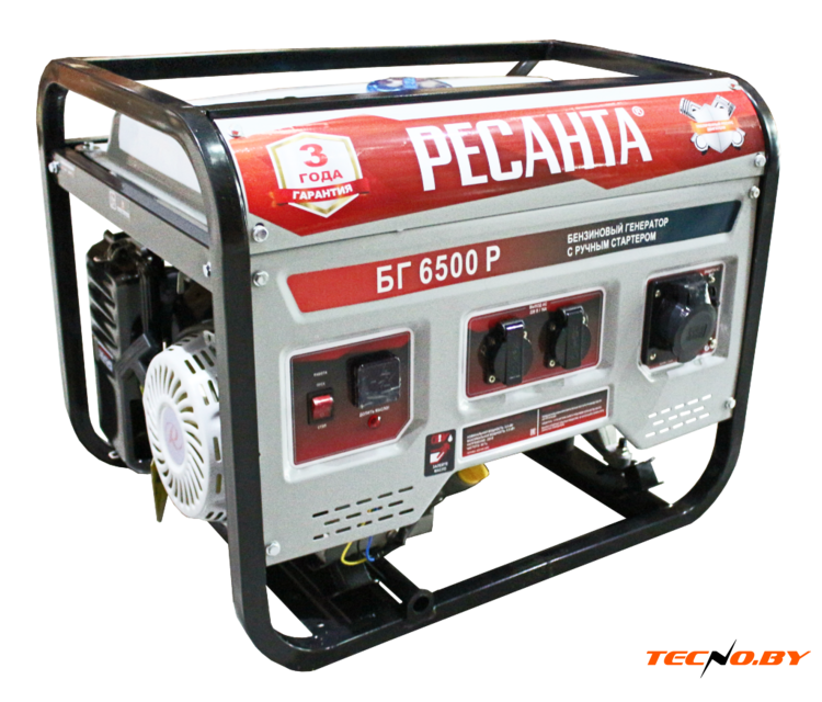 Бензиновый генератор Ресанта БГ 6500 Р - Изображение №1 — Интернет-Магазин TECNO.BY