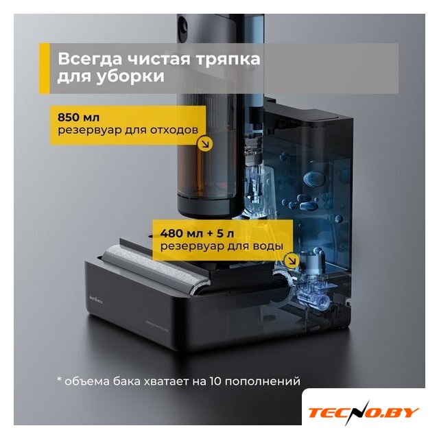 Вертикальный моющий пылесос Deerma DEM-VX900W - Изображение №10 — Интернет-Магазин TECNO.BY