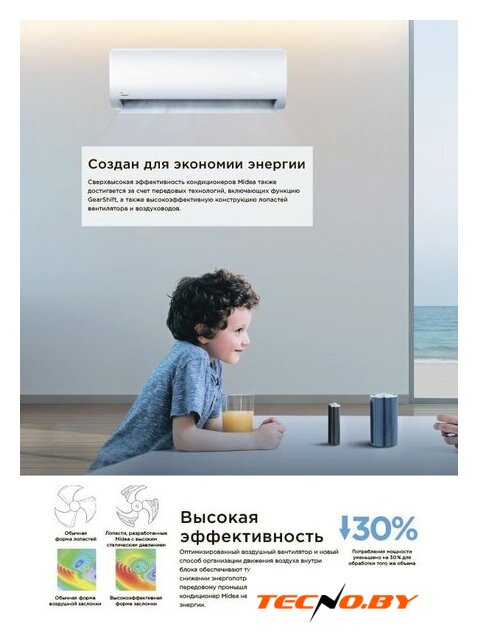 Кондиционер Midea Paramount Inverter MSAG1-18N8D0-I/MSAG1-18N8D0-O - Изображение №10 — Интернет-Магазин TECNO.BY