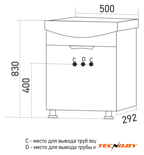  Mixline Тумба под умывальник Этьен 50 542401 - Изображение №4 — Интернет-Магазин TECNO.BY
