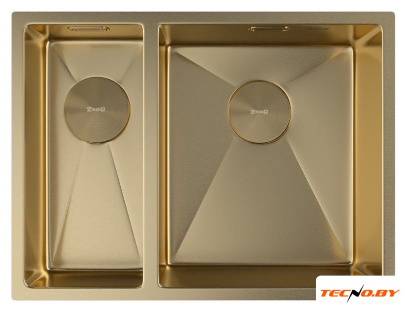 Кухонная мойка ZorG Zerox 58-2 U / IF-L PVD Gold - Изображение №3 — Интернет-Магазин TECNO.BY