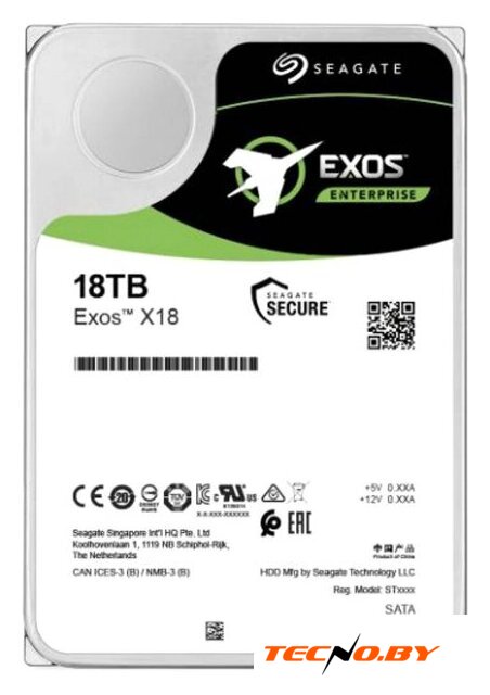Жесткий диск Seagate Exos X18 12TB ST12000NM004J - Изображение №1 — Интернет-Магазин TECNO.BY
