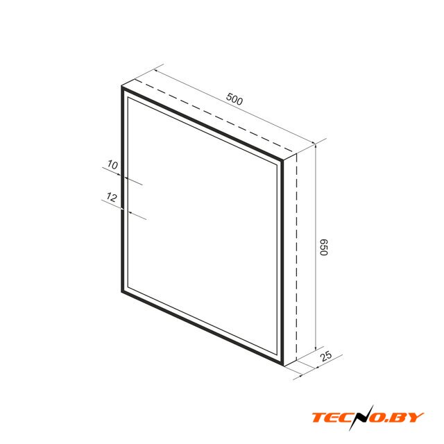  Wellsee Зеркало с фронтальной LED-подсветкой 7 Rays' Spectrum 172201160, 50 х 65 см (с сенсором и регулировкой яркости освещения) - Изображение №9 — Интернет-Магазин TECNO.BY
