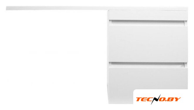  Symbolite Тумба с умывальником Даллас 110 Люкс Plus + Даллас 110x48 (подвесная, правый, белый) - Изображение №2 — Интернет-Магазин TECNO.BY
