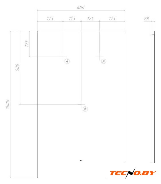  Vigo Зеркало Quadro Comfort 600 - Изображение №8 — Интернет-Магазин TECNO.BY