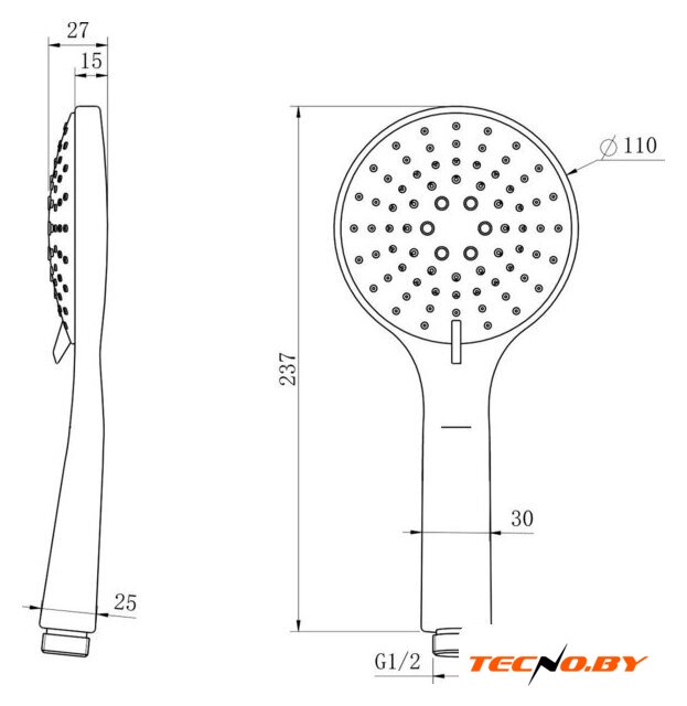 Смеситель Lauter Cascade 21СК9615C с лейкой Relexa Daisy 21S10167 - Изображение №15 — Интернет-Магазин TECNO.BY