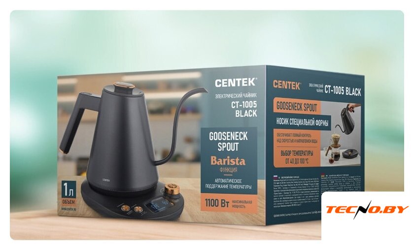 Электрический чайник CENTEK CT-1005 (черный) - Изображение №10 — Интернет-Магазин TECNO.BY