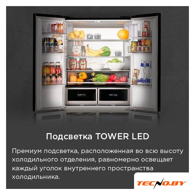Четырёхдверный холодильник MAUNFELD MFF190NFDSX - Изображение №30 — Интернет-Магазин TECNO.BY