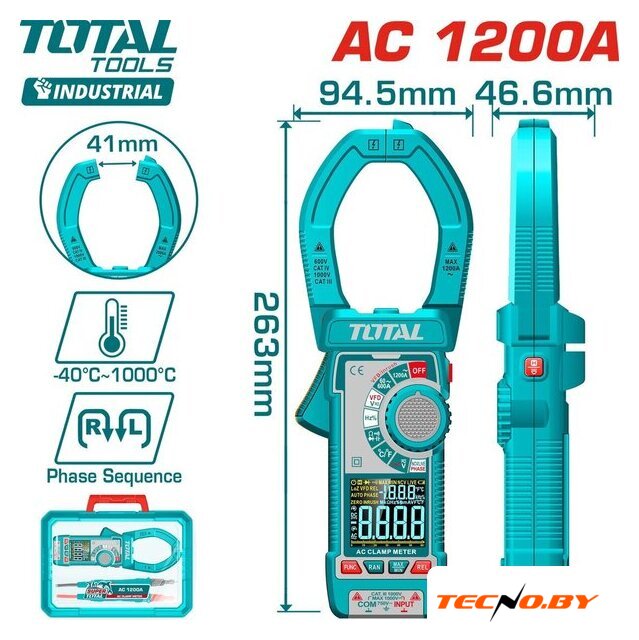 Токовые клещи Total TMT7610001 - Изображение №1 — Интернет-Магазин TECNO.BY