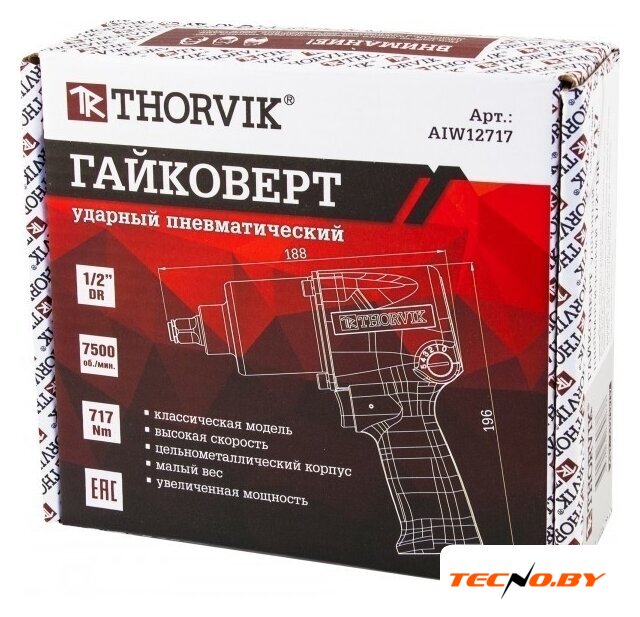Пневматический гайковерт Thorvik AIW12717 - Изображение №3 — Интернет-Магазин TECNO.BY