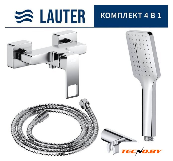 Смеситель Lauter Cascade 21СК9615C с лейкой Relexa Fleur 21S00126 - Изображение №1 — Интернет-Магазин TECNO.BY