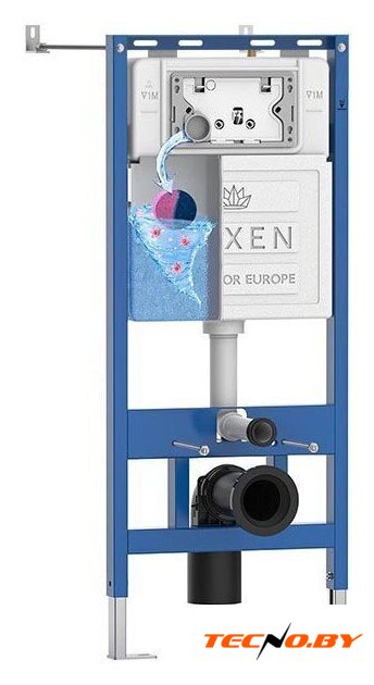 Унитаз подвесной Roxen Berg в комплекте с инсталляцией StounFix Dual Fresh 6 в 1 967259 (кнопка: золотная) - Изображение №3 — Интернет-Магазин TECNO.BY