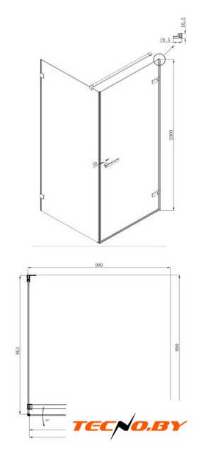 Душевой уголок Ambassador Set 10011102R-ST5 - Изображение №5 — Интернет-Магазин TECNO.BY