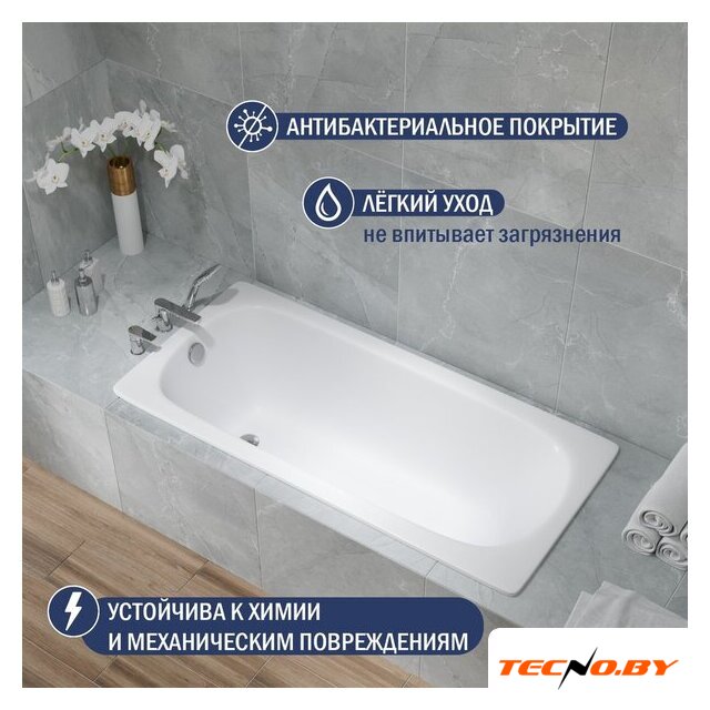 Ванна Lauter Axel 150 21B1150 (с ножками) - Изображение №4 — Интернет-Магазин TECNO.BY