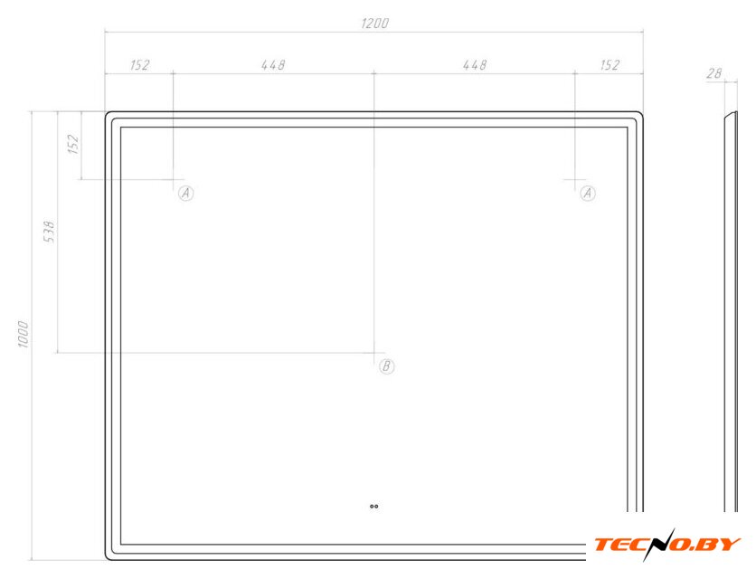  Vigo Зеркало Roberta Comfort 1200 - Изображение №10 — Интернет-Магазин TECNO.BY