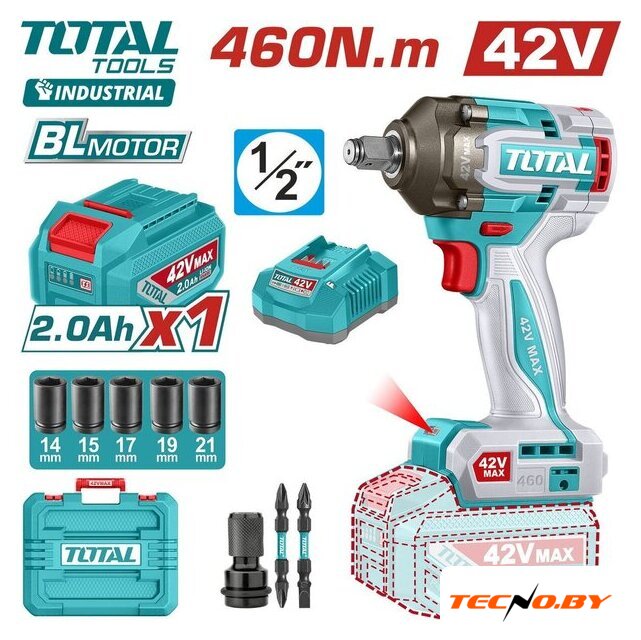 Гайковерт Total TIWLI42461 (с 1-им АКБ, кейс) - Изображение №1 — Интернет-Магазин TECNO.BY
