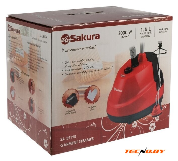 Отпариватель Sakura SA-3919R - Изображение №7 — Интернет-Магазин TECNO.BY