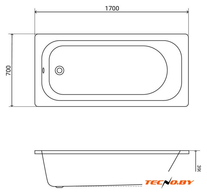 Ванна Lauter Axel 170 21B1170 - Изображение №20 — Интернет-Магазин TECNO.BY