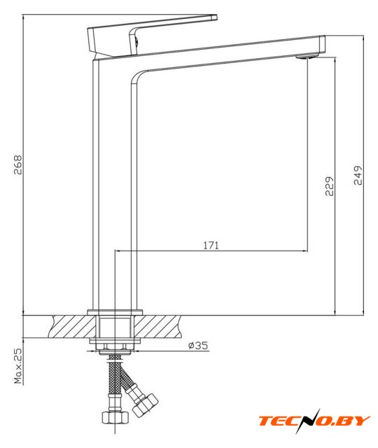Умывальник Lauter 21393-70 + Cascade 21СК0655C - Изображение №5 — Интернет-Магазин TECNO.BY