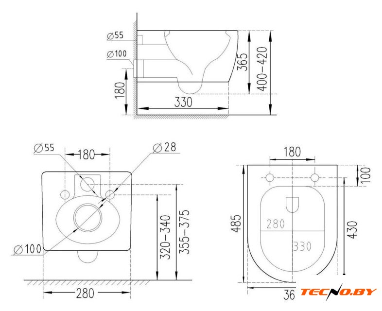 Унитаз подвесной Roxen StounFix Slim 966617 - Изображение №6 — Интернет-Магазин TECNO.BY