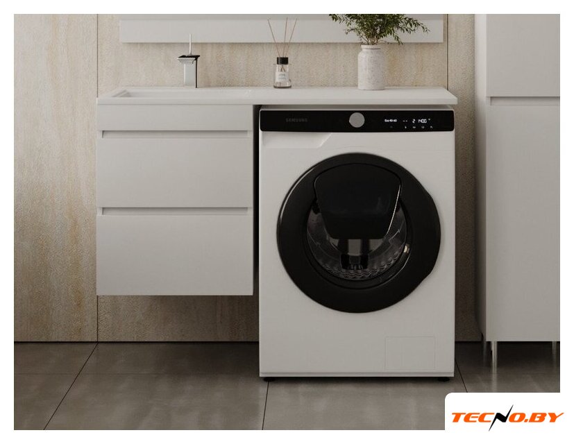  Symbolite Тумба с умывальником Даллас 110 Люкс Plus + Estetus Даллас 110x48 (подвесная, левый, белый) - Изображение №1 — Интернет-Магазин TECNO.BY