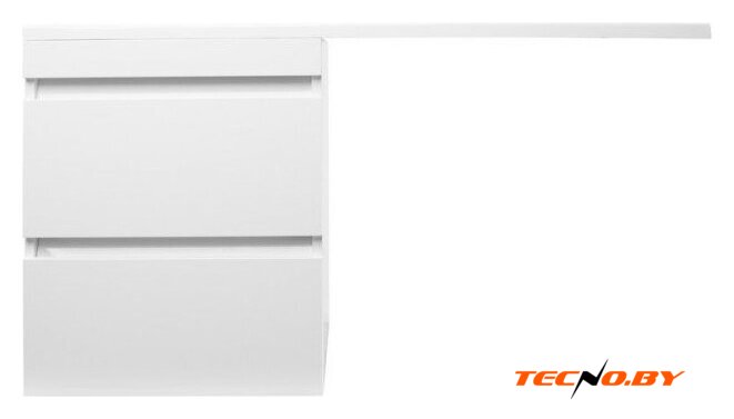  Symbolite Тумба с умывальником Даллас 110 Люкс Plus + Estetus Даллас 110x48 (подвесная, левый, белый) - Изображение №2 — Интернет-Магазин TECNO.BY