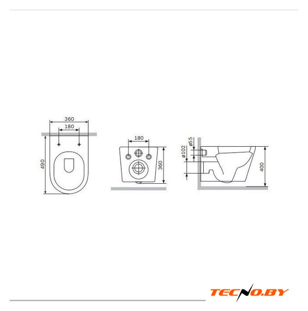 Унитаз подвесной AM.PM Sunny Flashclean C85C1701SC (с сиденьем) - Изображение №11 — Интернет-Магазин TECNO.BY