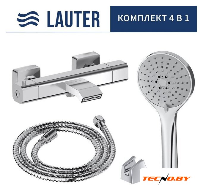 Смеситель Lauter Comfort 21YH40400 с лейкой Living Daisy 21S10167 - Изображение №1 — Интернет-Магазин TECNO.BY