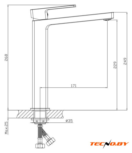 Умывальник Lauter 21393-70 + Cascade 21СК0655BS - Изображение №4 — Интернет-Магазин TECNO.BY