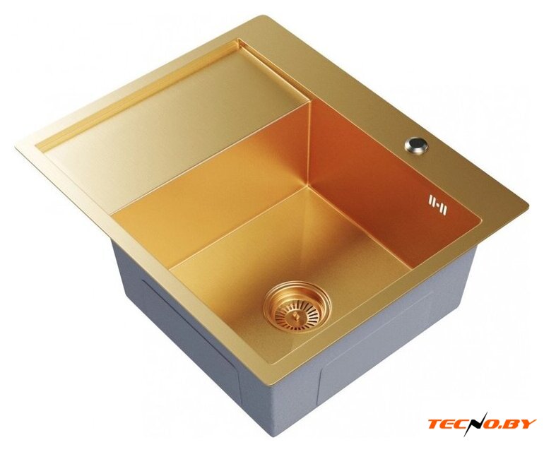 Кухонная мойка Mixline Pro 552927 (золото, с сифоном) - Изображение №2 — Интернет-Магазин TECNO.BY