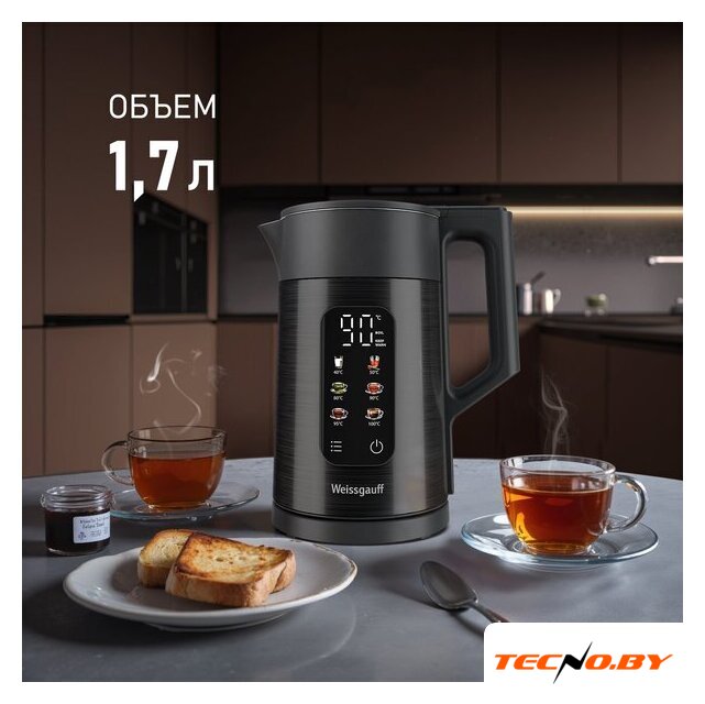 Электрический чайник Weissgauff WK 1560 Db Touch BodyCool - Изображение №10 — Интернет-Магазин TECNO.BY