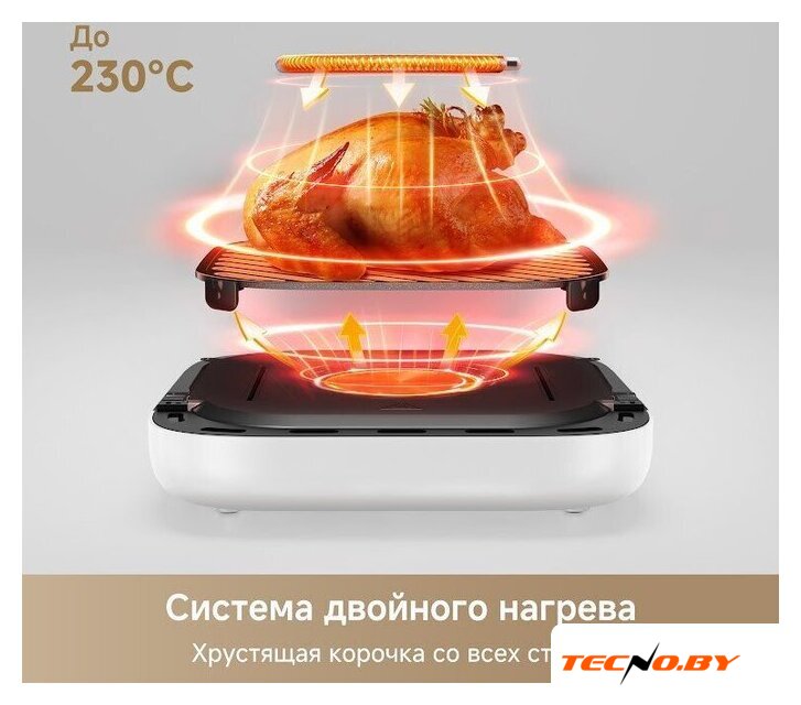 Аэрогриль (аэрофритюрница) Trouver Air Fryer FD10 Pro Max (белый) - Изображение №6 — Интернет-Магазин TECNO.BY