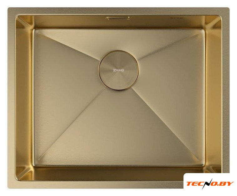 Кухонная мойка ZorG Zerox 54 U / IF PVD Gold - Изображение №3 — Интернет-Магазин TECNO.BY