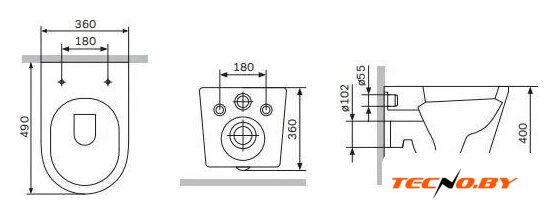 Унитаз подвесной AM.PM Sunny Flashclean C85C1701SC + TECE Kit 9400412 - Изображение №19 — Интернет-Магазин TECNO.BY