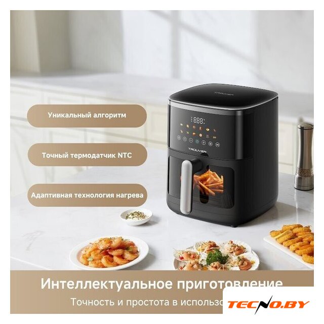 Аэрогриль (аэрофритюрница) Trouver Air Fryer FD10 Pro Max (черный) - Изображение №9 — Интернет-Магазин TECNO.BY