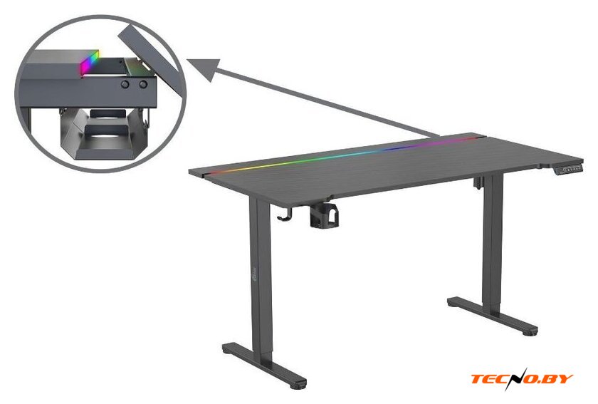 Стол с регулировкой высоты Ritmix TBL-1405GL (карбон) - Изображение №4 — Интернет-Магазин TECNO.BY