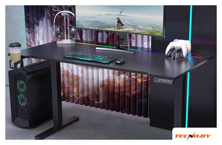 Стол с регулировкой высоты Ritmix TBL-1405GL (карбон) - Изображение №8 — Интернет-Магазин TECNO.BY