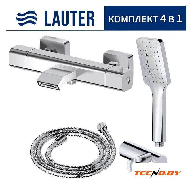 Смеситель Lauter Comfort 21YH40400 с лейкой Relexa Fleur 21S00126 - Изображение №1 — Интернет-Магазин TECNO.BY