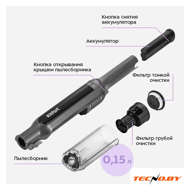 Пылесос Kitfort KT-5297 - Изображение №7 — Интернет-Магазин TECNO.BY