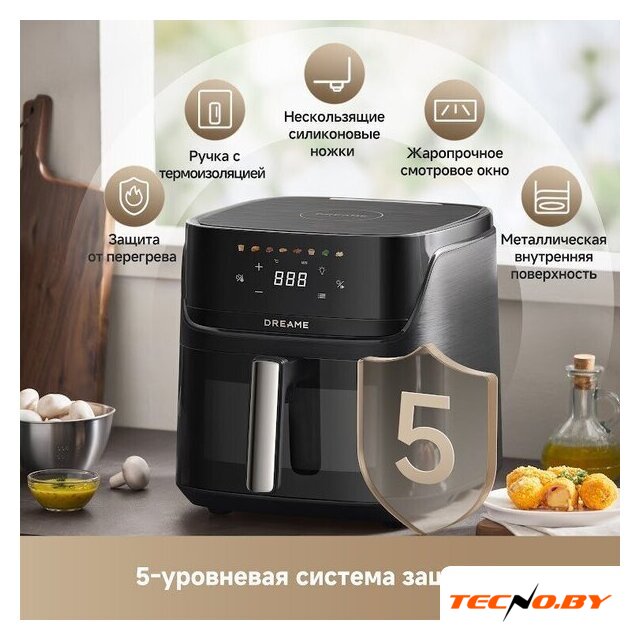 Аэрогриль (аэрофритюрница) Dreame Air Fryer AF10 (черный) - Изображение №12 — Интернет-Магазин TECNO.BY