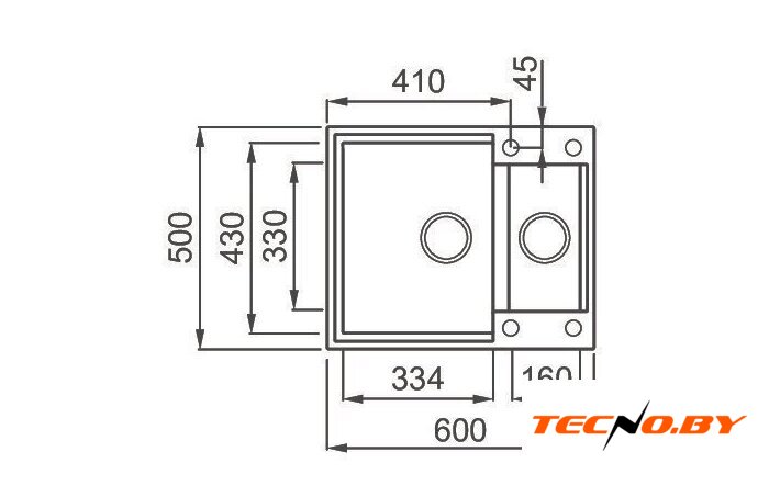 Кухонная мойка Elleci Easy 150 Bianco Titano 68 - Изображение №2 — Интернет-Магазин TECNO.BY
