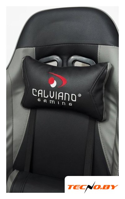 Игровое (геймерское) кресло Calviano 1590 (PU, черный/серый) - Изображение №10 — Интернет-Магазин TECNO.BY