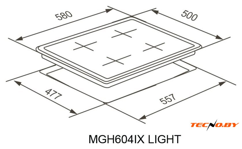 Варочная панель Meferi MGH604IX Light - Изображение №16 — Интернет-Магазин TECNO.BY