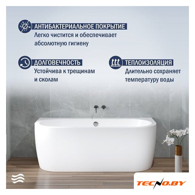 Ванна Lauter Imperia 170x75 21080075 (с каркасом и сифоном 21Y11021 матовый черный) - Изображение №6 — Интернет-Магазин TECNO.BY