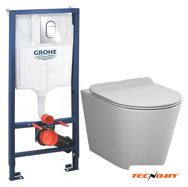 Унитаз подвесной AM.PM Sunny Flashclean C85C1701SC + GROHE Rapid SL 39504000 - Изображение №1 — Интернет-Магазин TECNO.BY