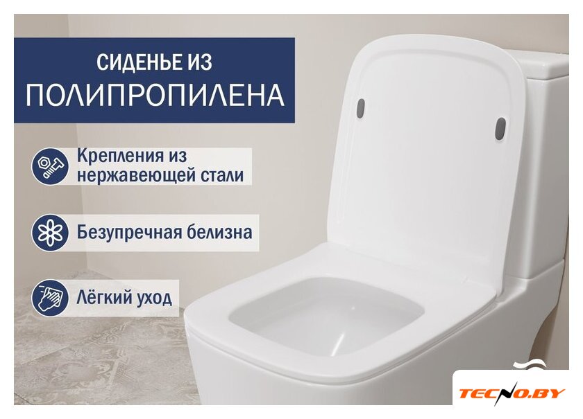 Унитаз напольный Lauter W09 P-TRAP 21900001 + гигиенический душ Jet 21TZ232BM (горизонтальный выпуск) - Изображение №5 — Интернет-Магазин TECNO.BY