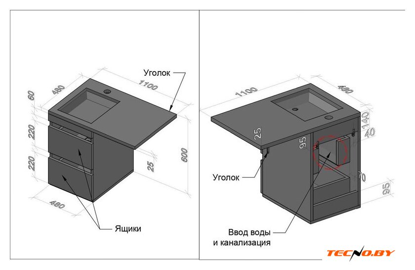  Symbolite Тумба под умывальник Даллас 110 Люкс Plus (подвесная, белый) - Изображение №8 — Интернет-Магазин TECNO.BY