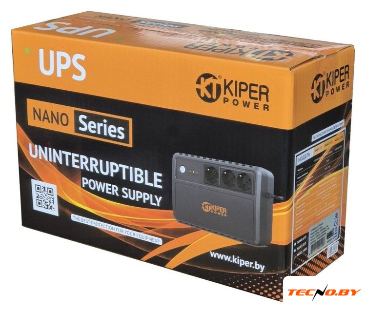 Источник бесперебойного питания Kiper Power Nano 850 (850VA/480W) - Изображение №3 — Интернет-Магазин TECNO.BY