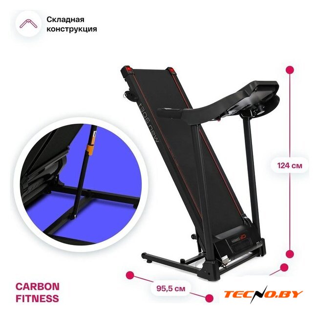 Электрическая беговая дорожка Carbon Fitness T306 New - Изображение №19 — Интернет-Магазин TECNO.BY