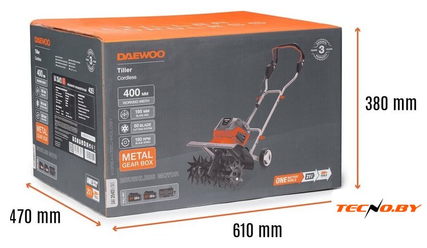 Мотокультиватор аккумуляторный Daewoo Power DAT 3542Li Set (с 2-мя АКБ) - Изображение №15 — Интернет-Магазин TECNO.BY